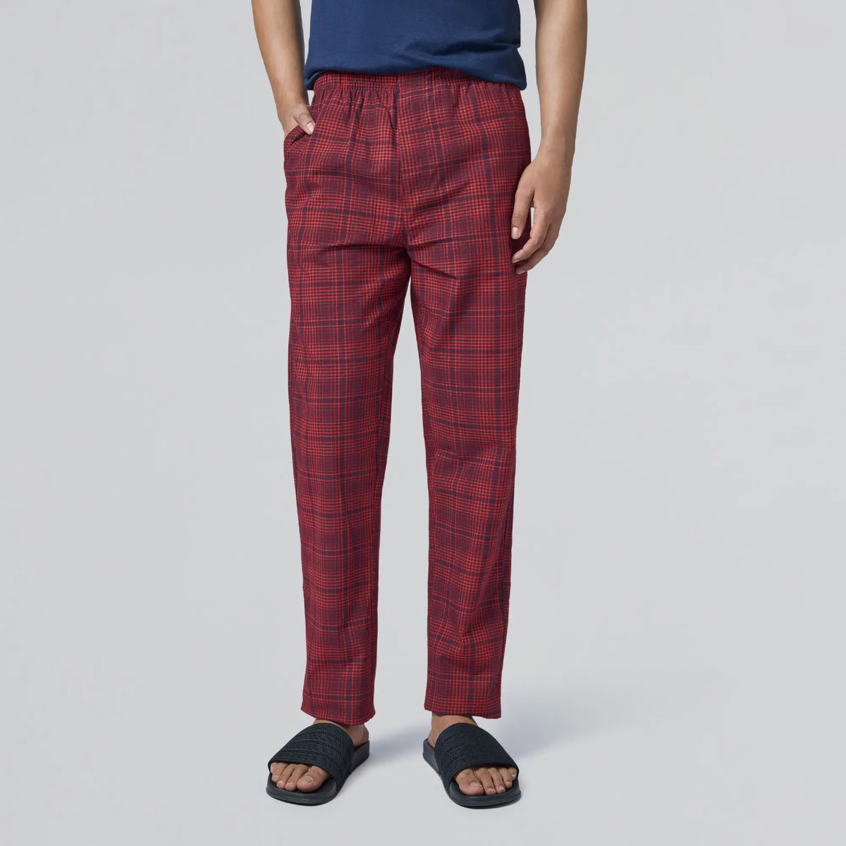 Checkmate Combed Cotton Pyjamas Brit Red - XYXX Apparels