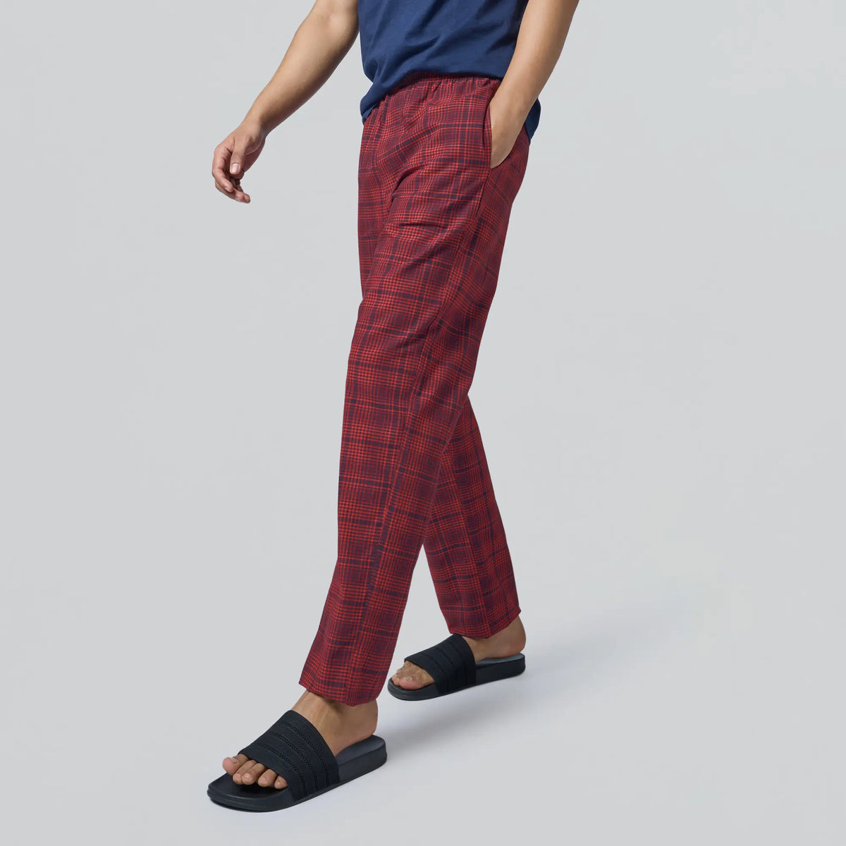 Checkmate Combed Cotton Pyjamas Brit Red - XYXX Apparels