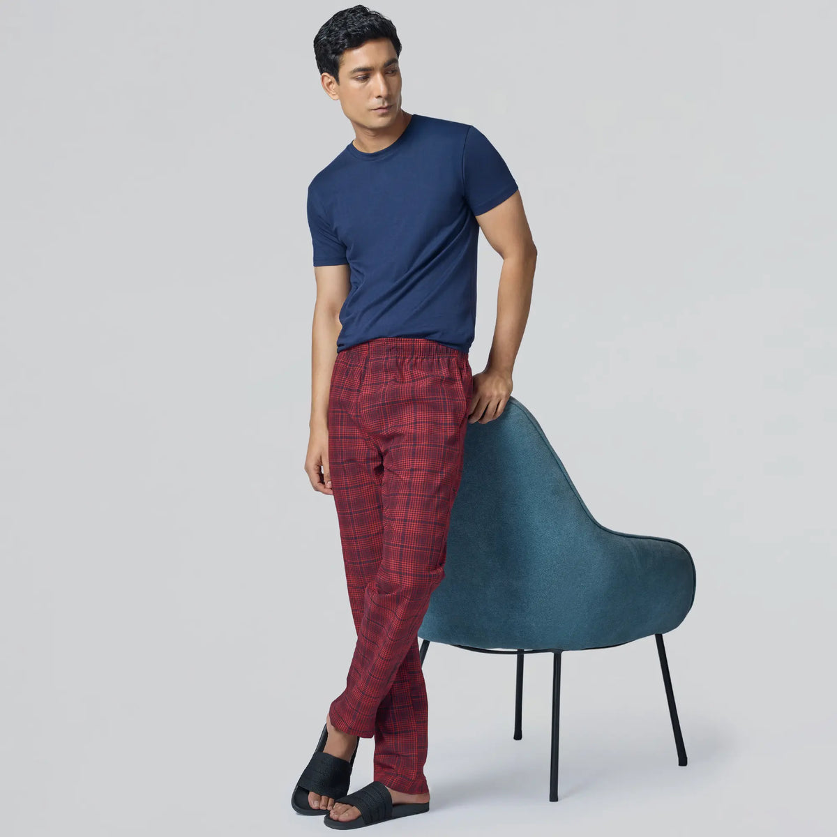 Checkmate Combed Cotton Pyjamas Brit Red - XYXX Apparels