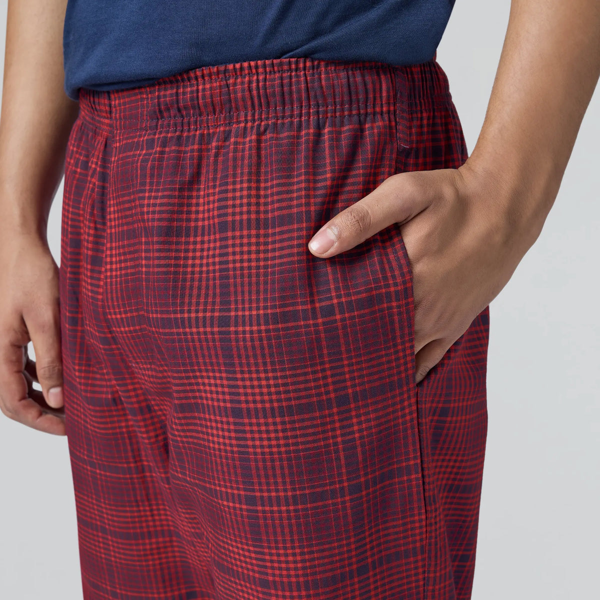 Checkmate Combed Cotton Pyjamas Brit Red - XYXX Apparels