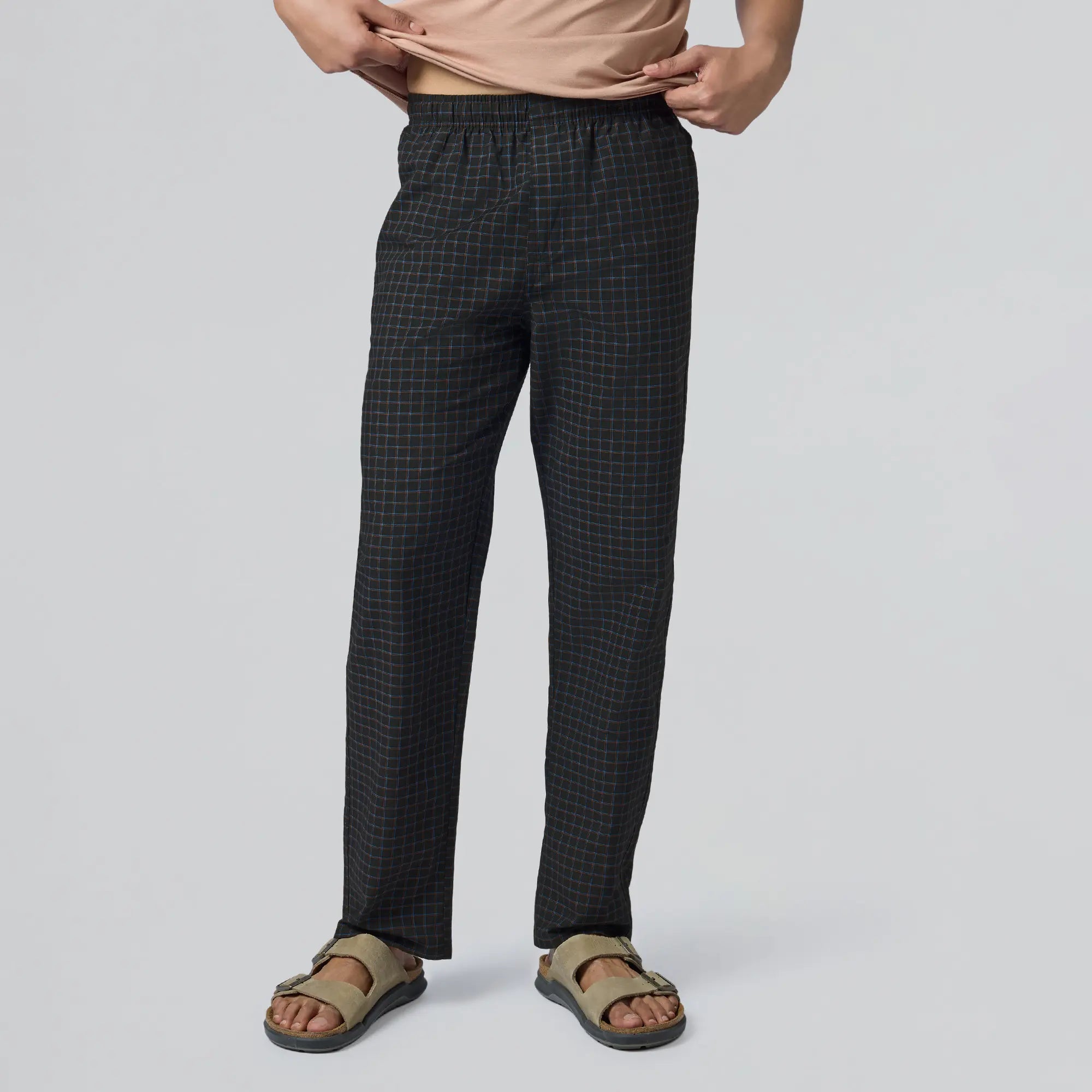 Checkmate Combed Cotton Pyjamas Charcoal Black - XYXX Apparels