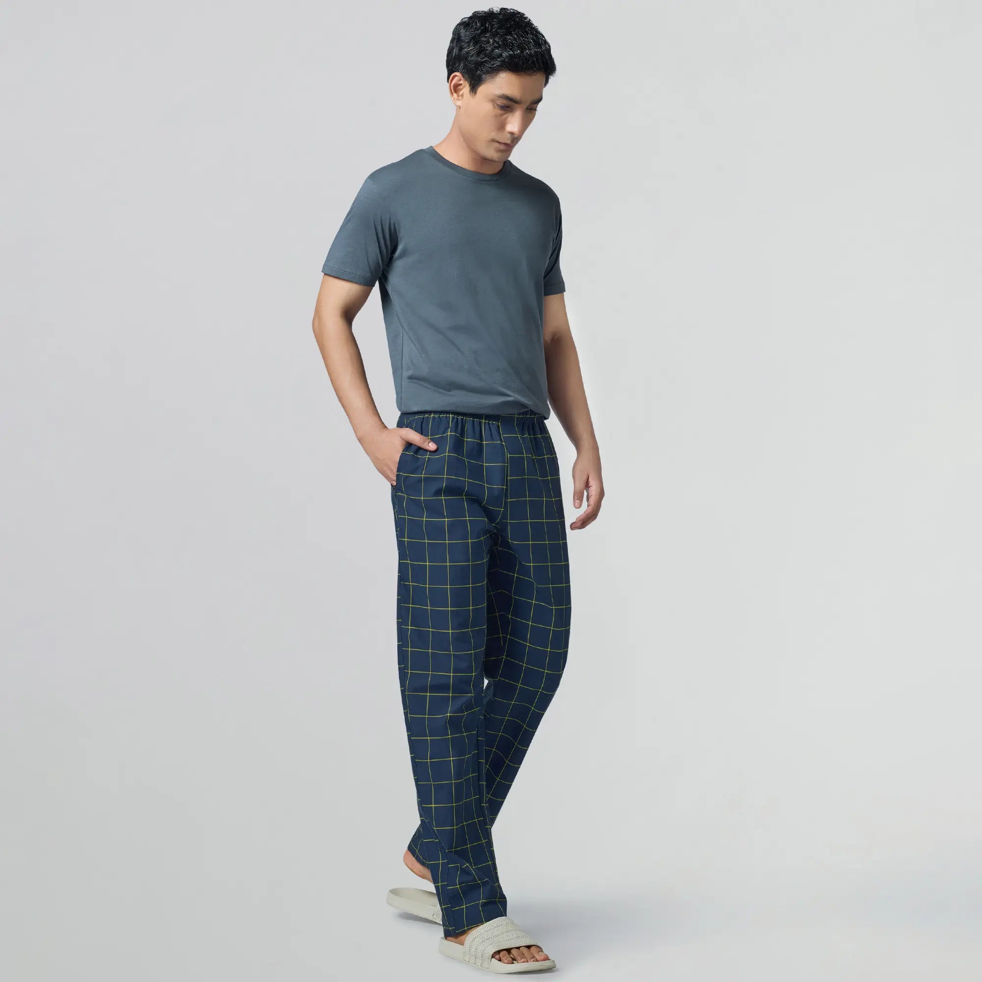 Checkmate Combed Cotton Pyjamas Lemon Burst - XYXX Apparels