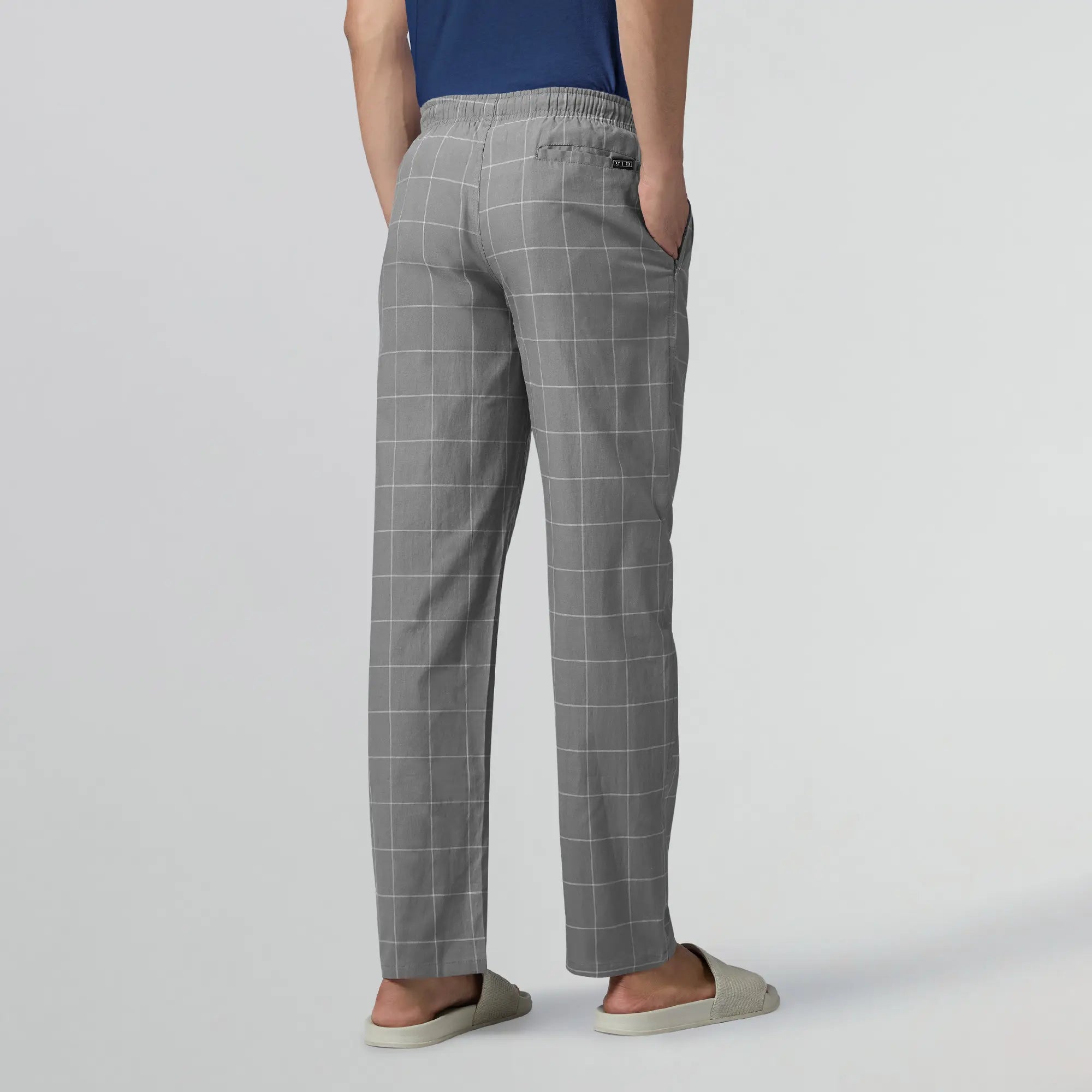 Checkmate Combed Cotton Pyjamas Smoke Grey - XYXX Apparels