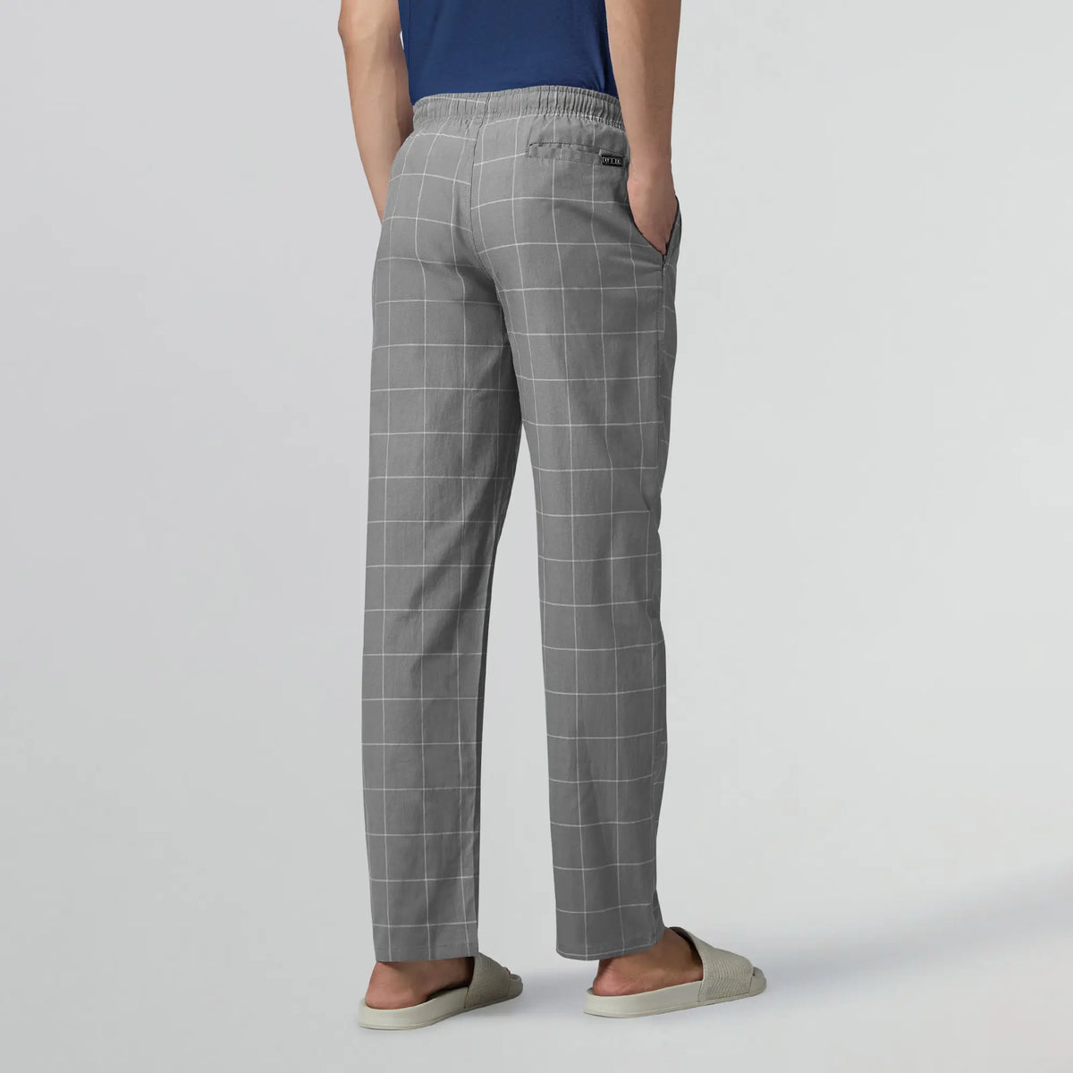 Checkmate Combed Cotton Pyjamas Smoke Grey - XYXX Apparels