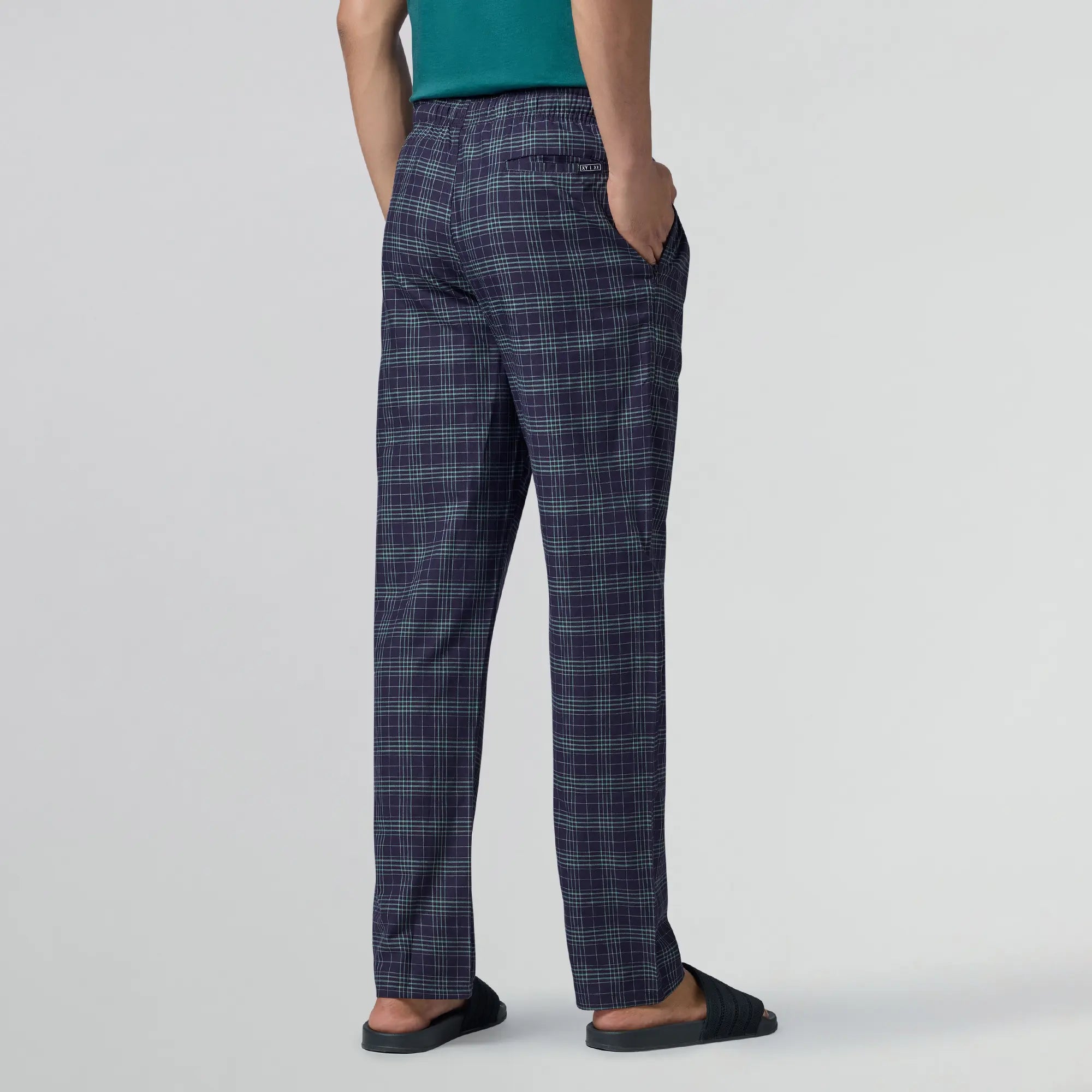 Checkmate Combed Cotton Pyjamas Storm Blue - XYXX Apparels