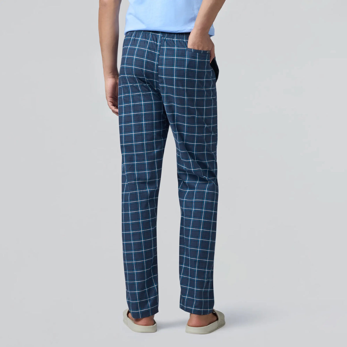 Checkmate Combed Cotton Pyjamas Vivid Blue - XYXX Apparels
