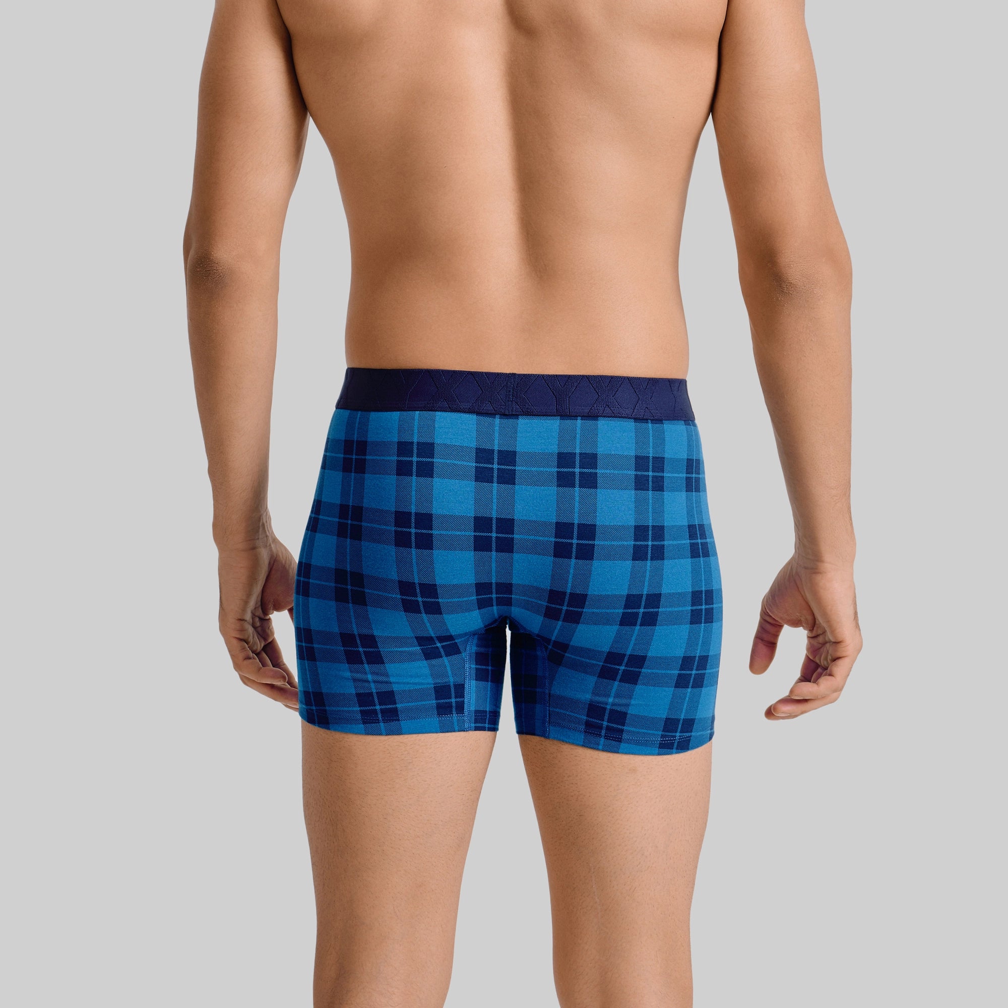 Checkmate Cotton Modal Boxer Briefs Vivid Blue