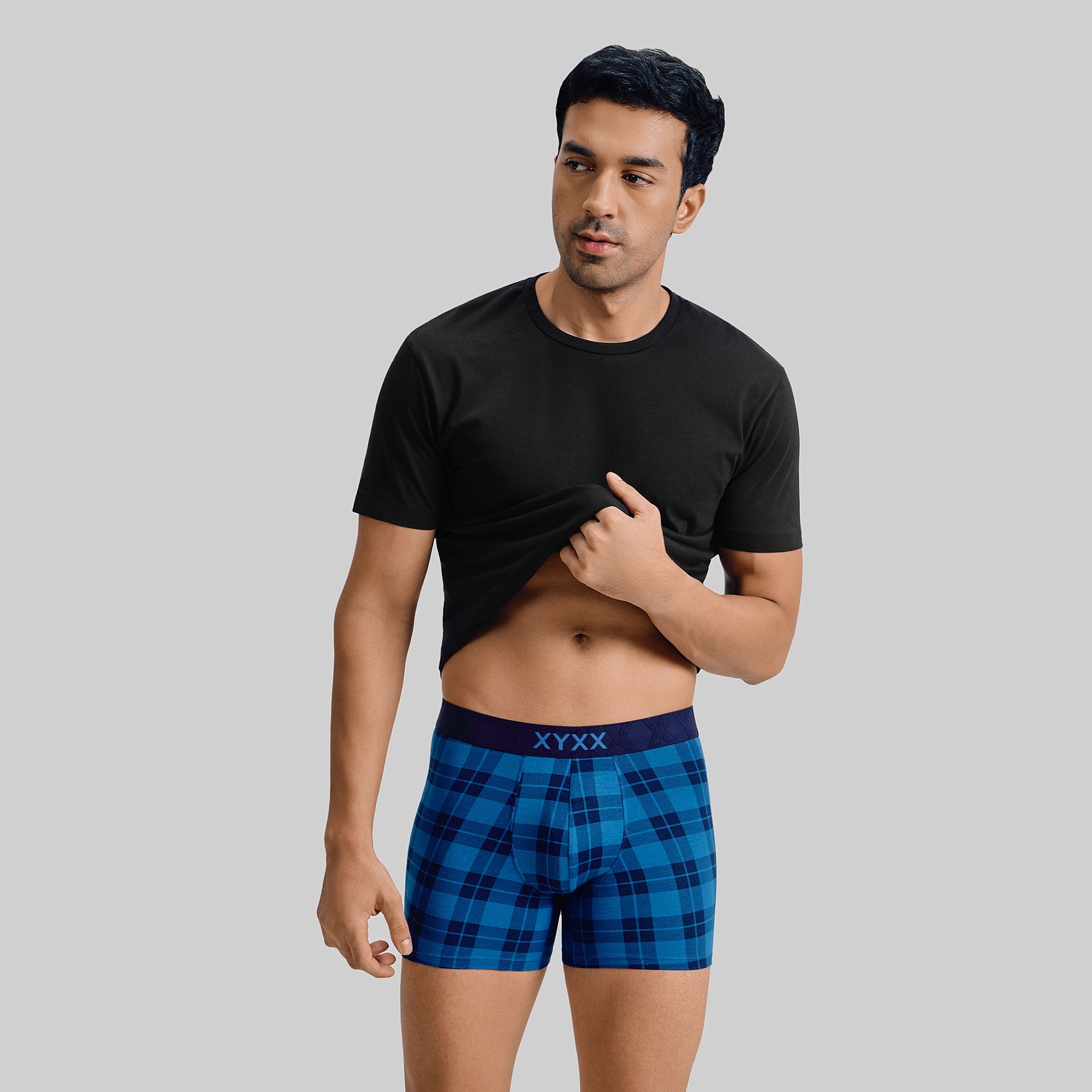 Checkmate Cotton Modal Boxer Briefs Vivid Blue