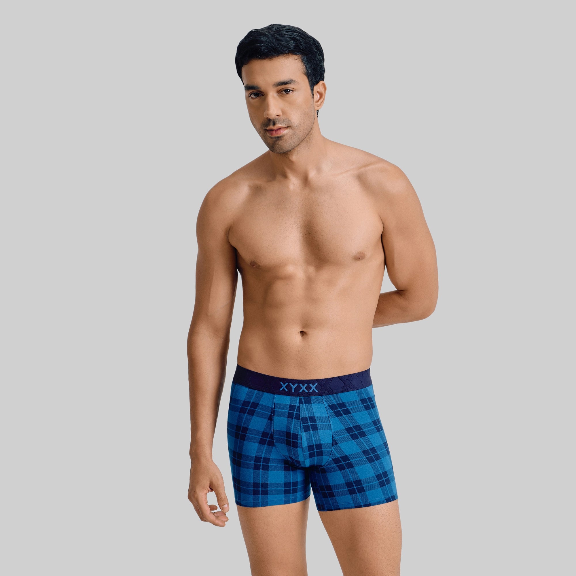 Checkmate Cotton Modal Boxer Briefs Vivid Blue