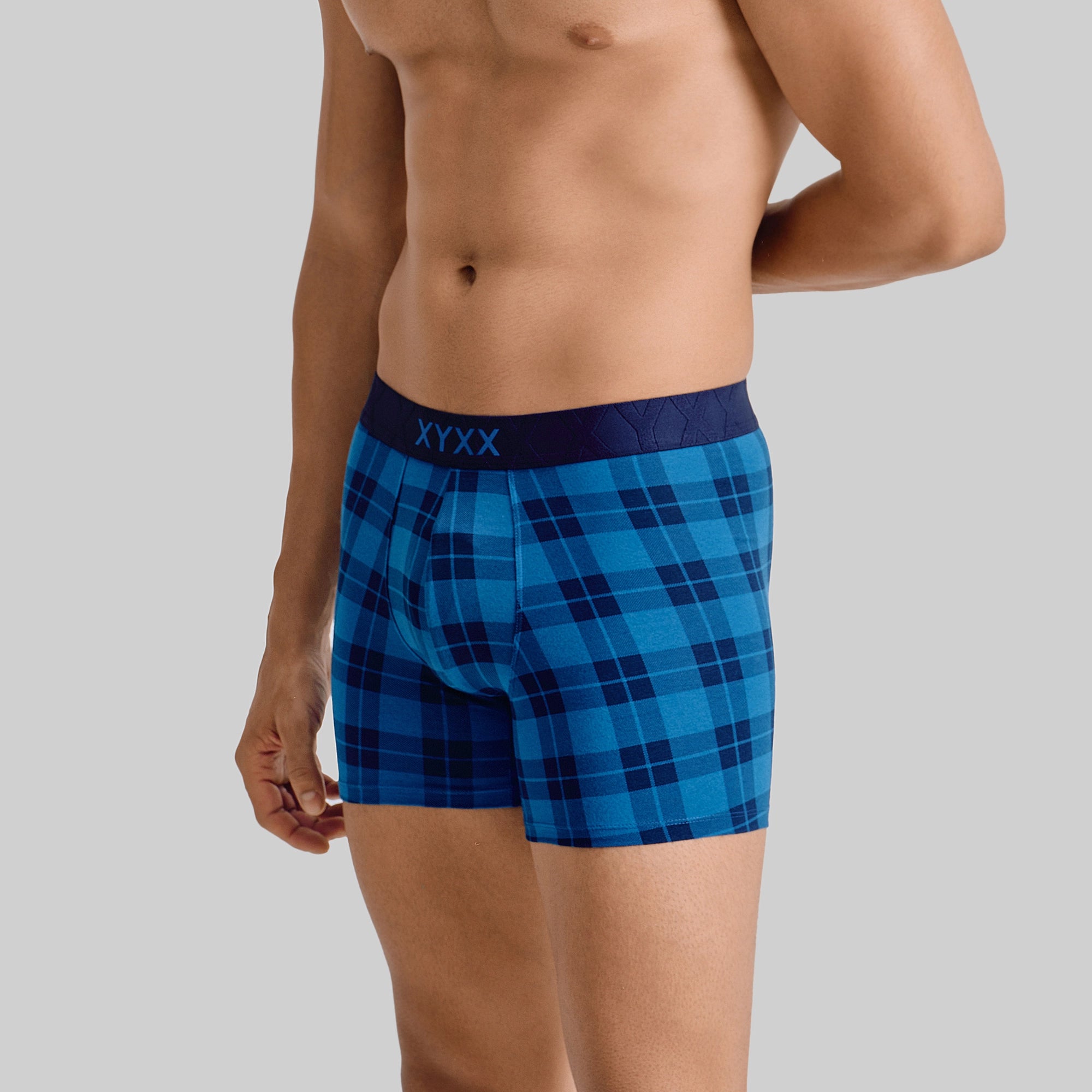 Checkmate Cotton Modal Boxer Briefs Vivid Blue