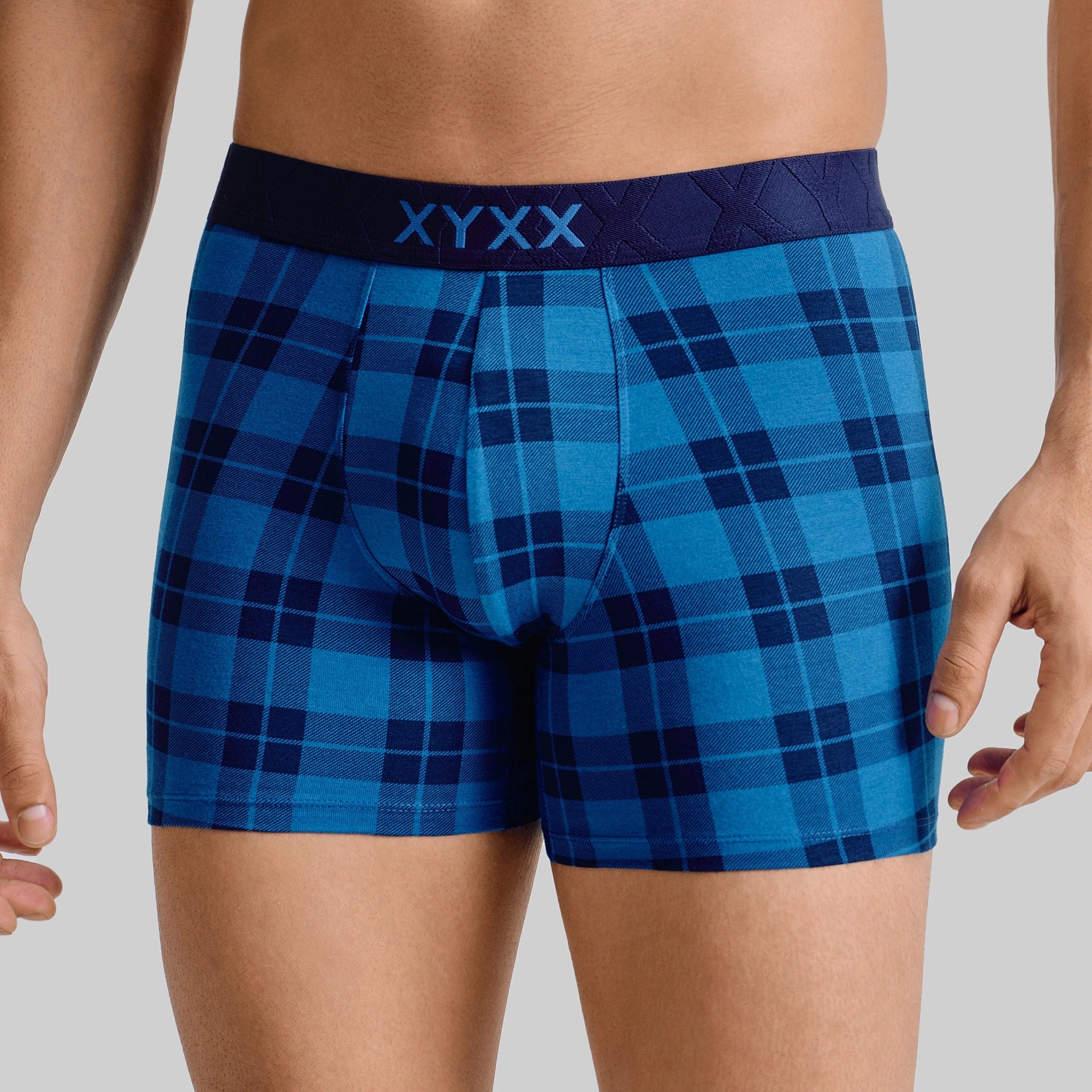 Checkmate Cotton Modal Boxer Briefs Vivid Blue