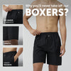 Checkmate Combed Cotton Boxer Shorts Charcoal Black