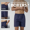 Checkmate Combed Cotton Boxer Shorts Storm Blue