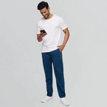 Code Cotton Rich Track Pants Oxford Blue