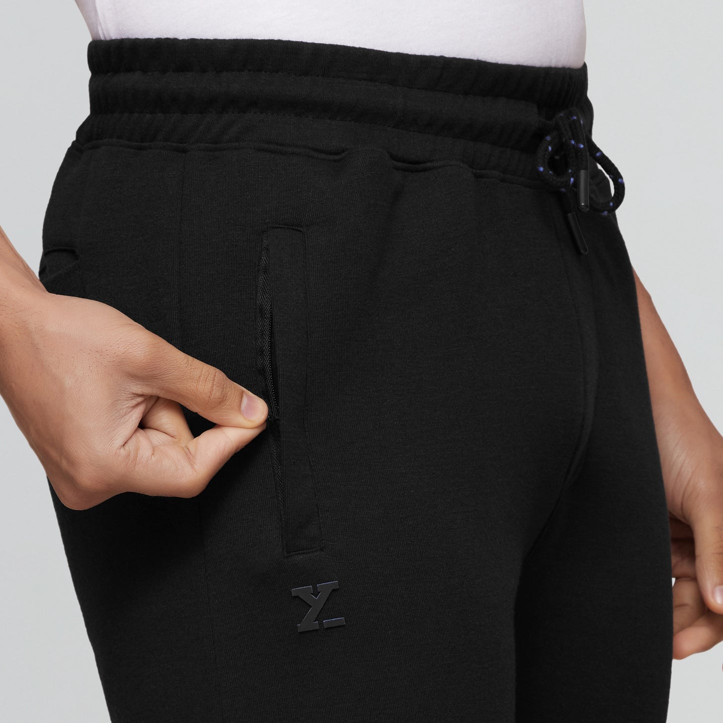 Code Cotton Rich Track Pants Pitch Black
