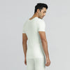 Cotton Rich Thermal Short Sleeve Vest Ivory White