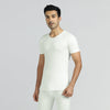Cotton Rich Thermal Short Sleeve Vest Ivory White