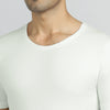 Cotton Rich Thermal Short Sleeve Vest Ivory White