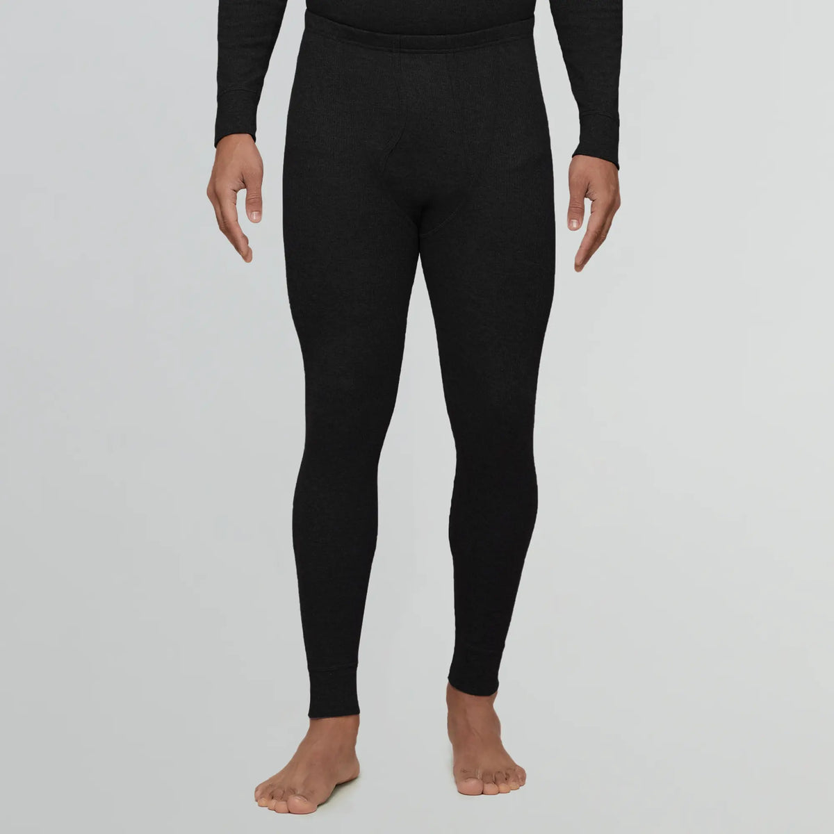 Cotton Rich Thermal Long Johns Pitch Black - XYXX Apparels