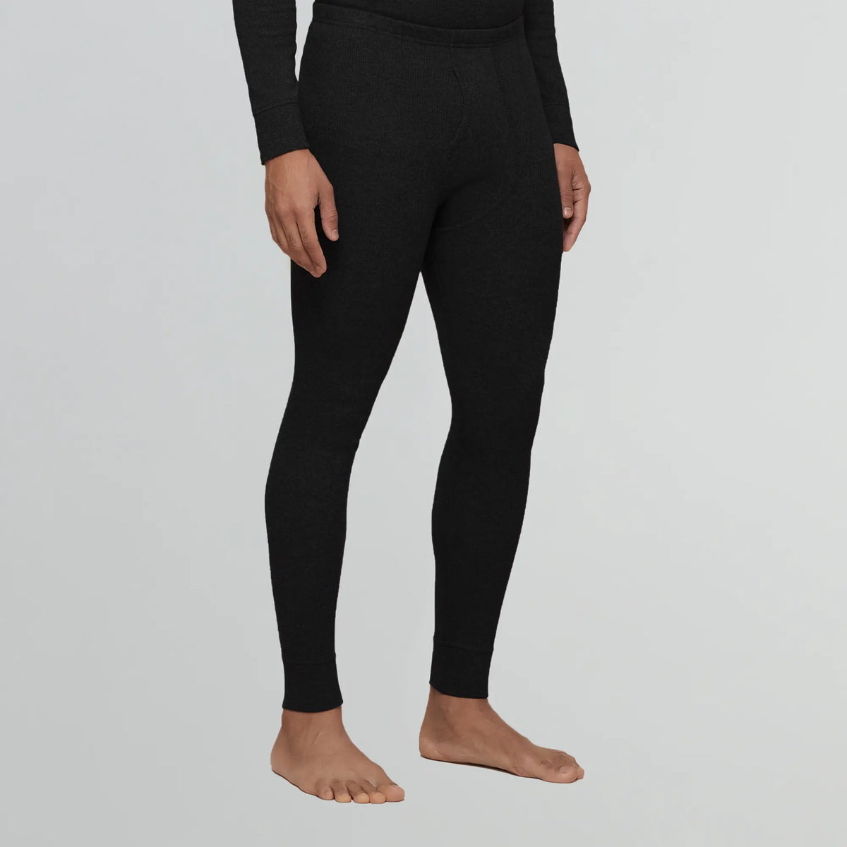 Cotton Rich Thermal Long Johns Pitch Black - XYXX Apparels