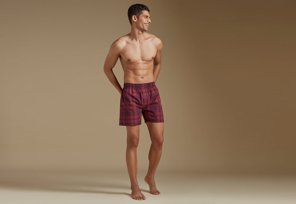 Checkmate Combed Cotton Boxers For Men Oh-So-Brit