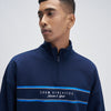 Crew Oversized Half-Zip Sweatshirt  - Blue Nights