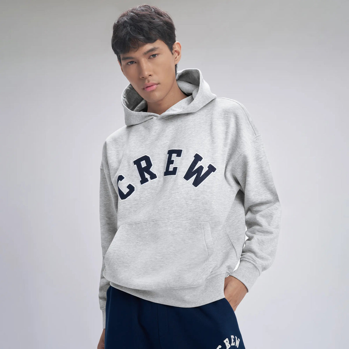 Crew Oversized Hoodie  - Concrete Grey