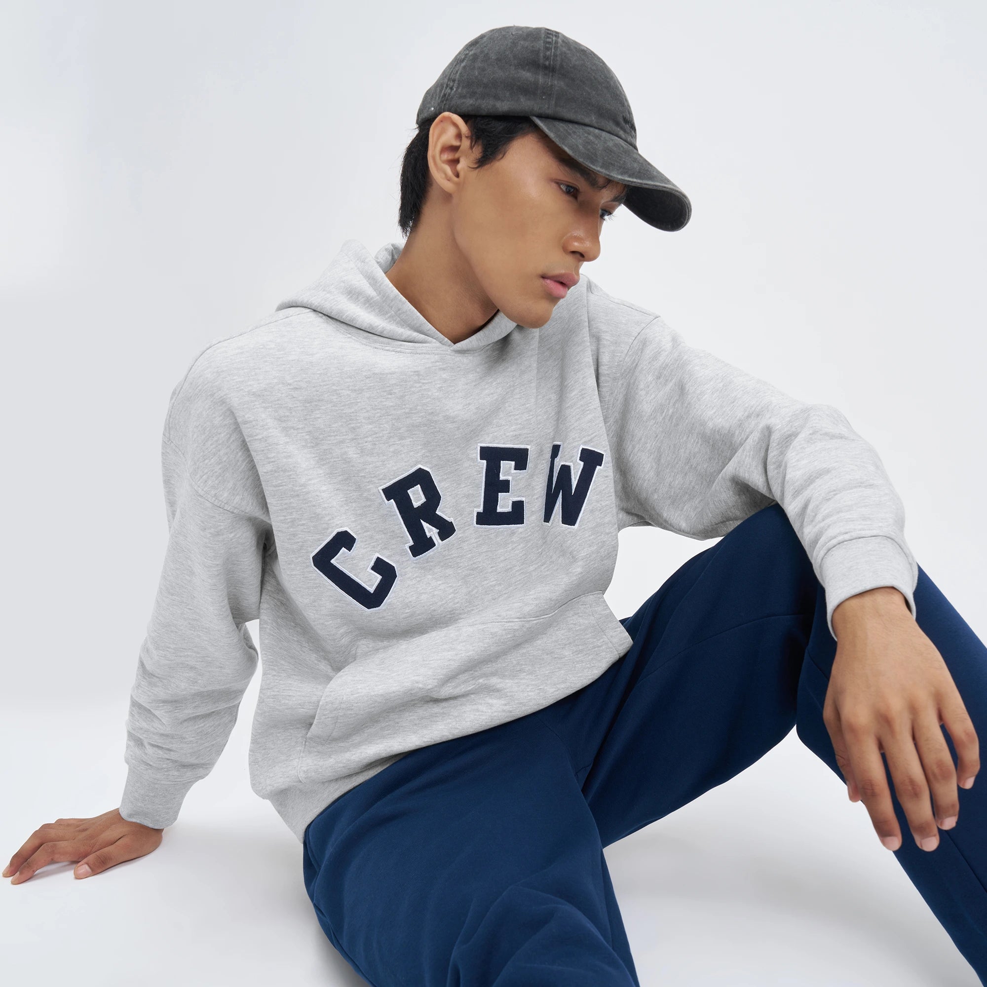 Crew Oversized Hoodie  - Concrete Grey