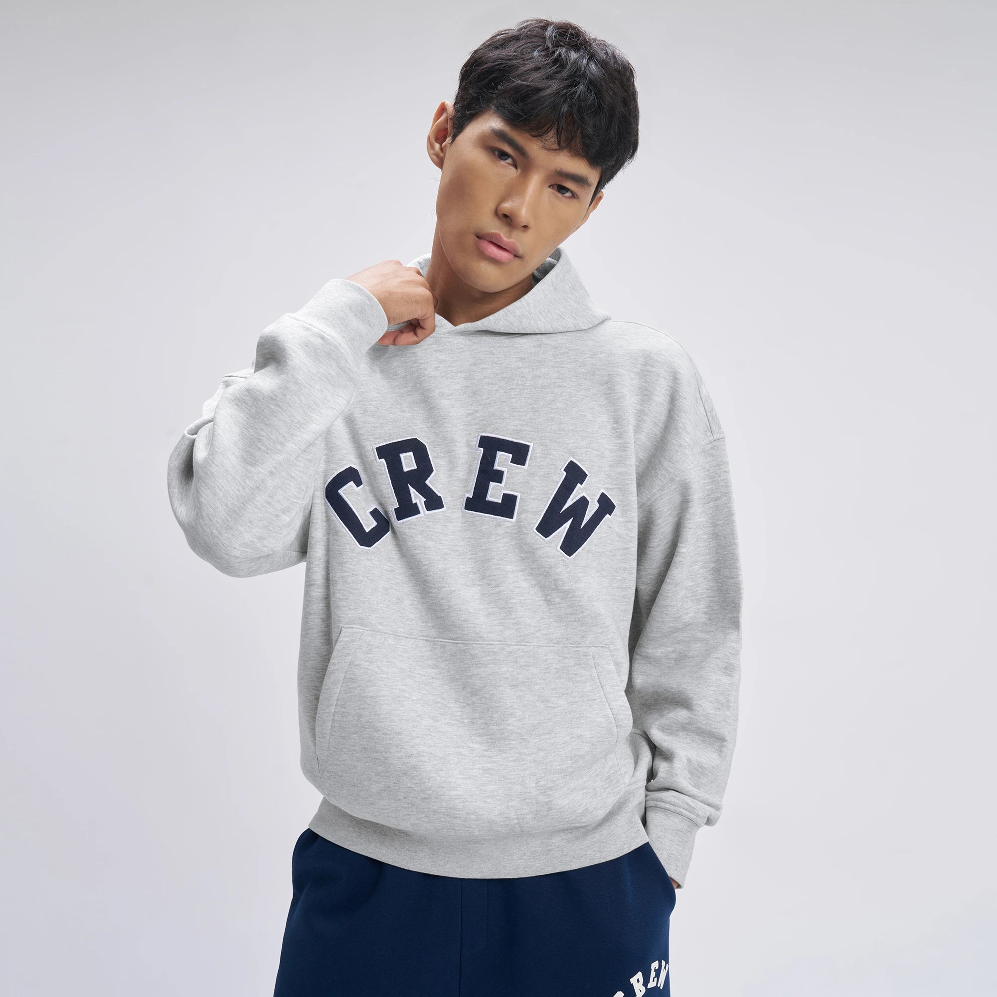 Crew Oversized Hoodie  - Concrete Grey