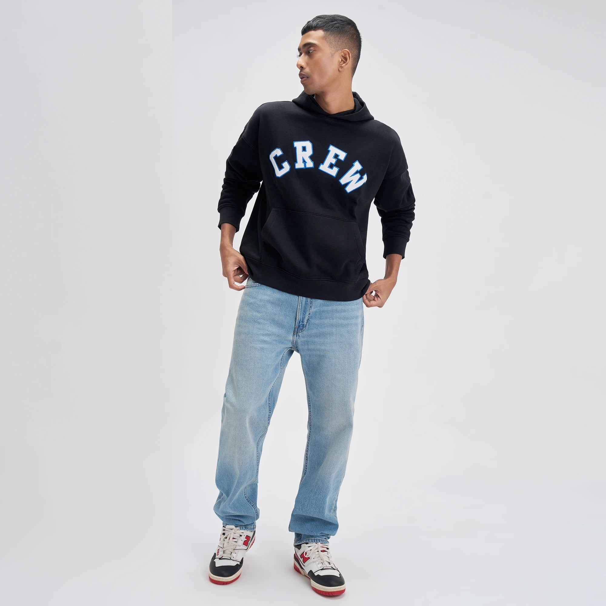 Crew Oversized Hoodie  - Ink Black