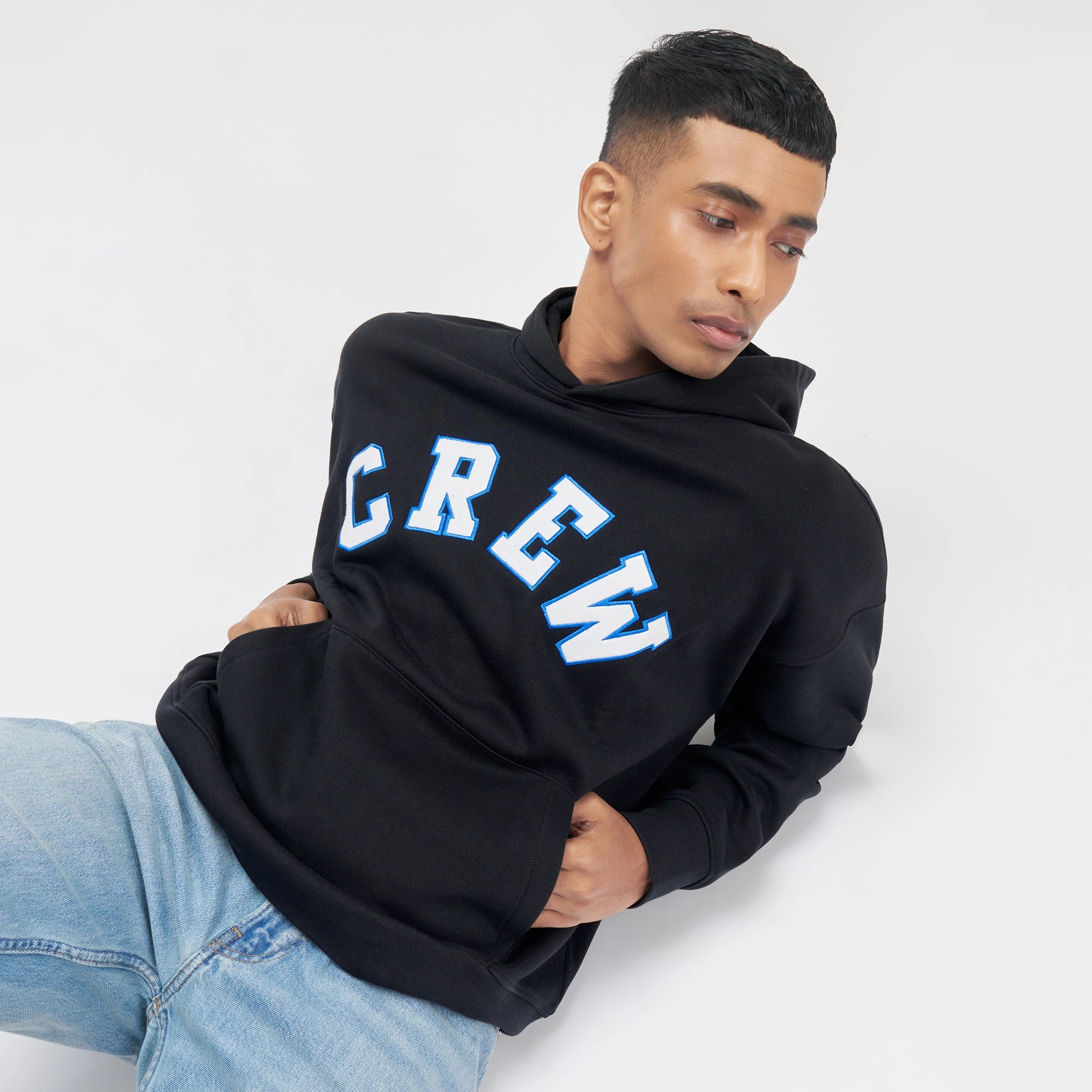 Crew Oversized Hoodie  - Ink Black