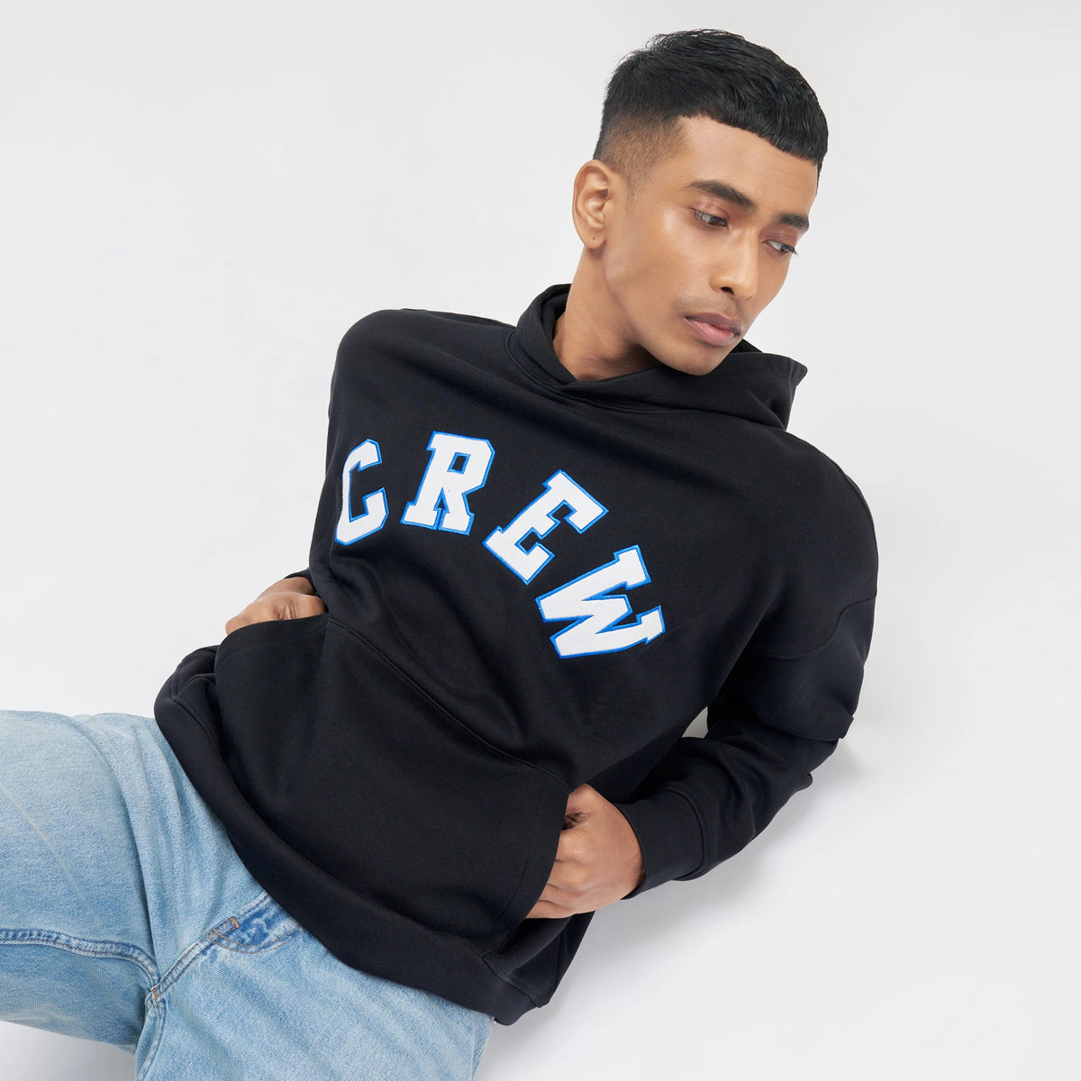 Crew Oversized Hoodie  - Ink Black