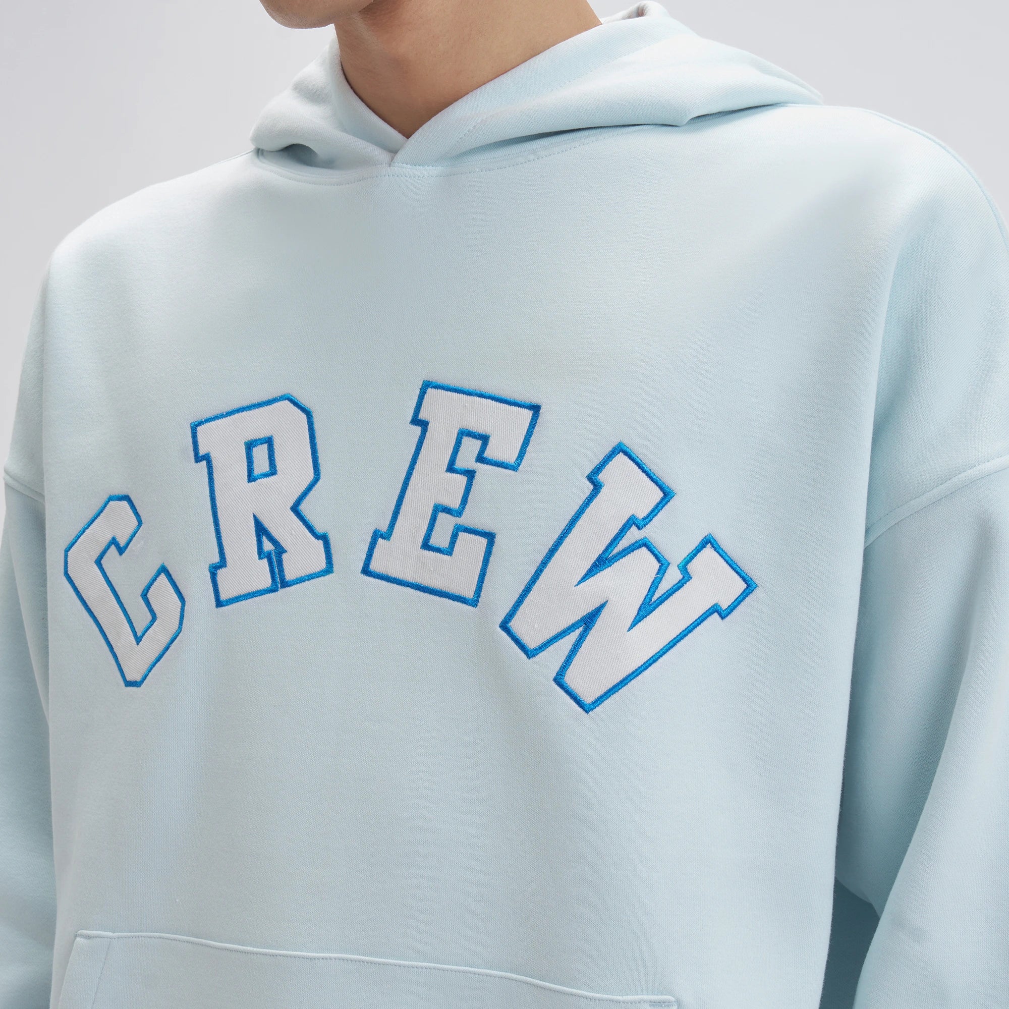 Crew Oversized Hoodie  - Quad Blue