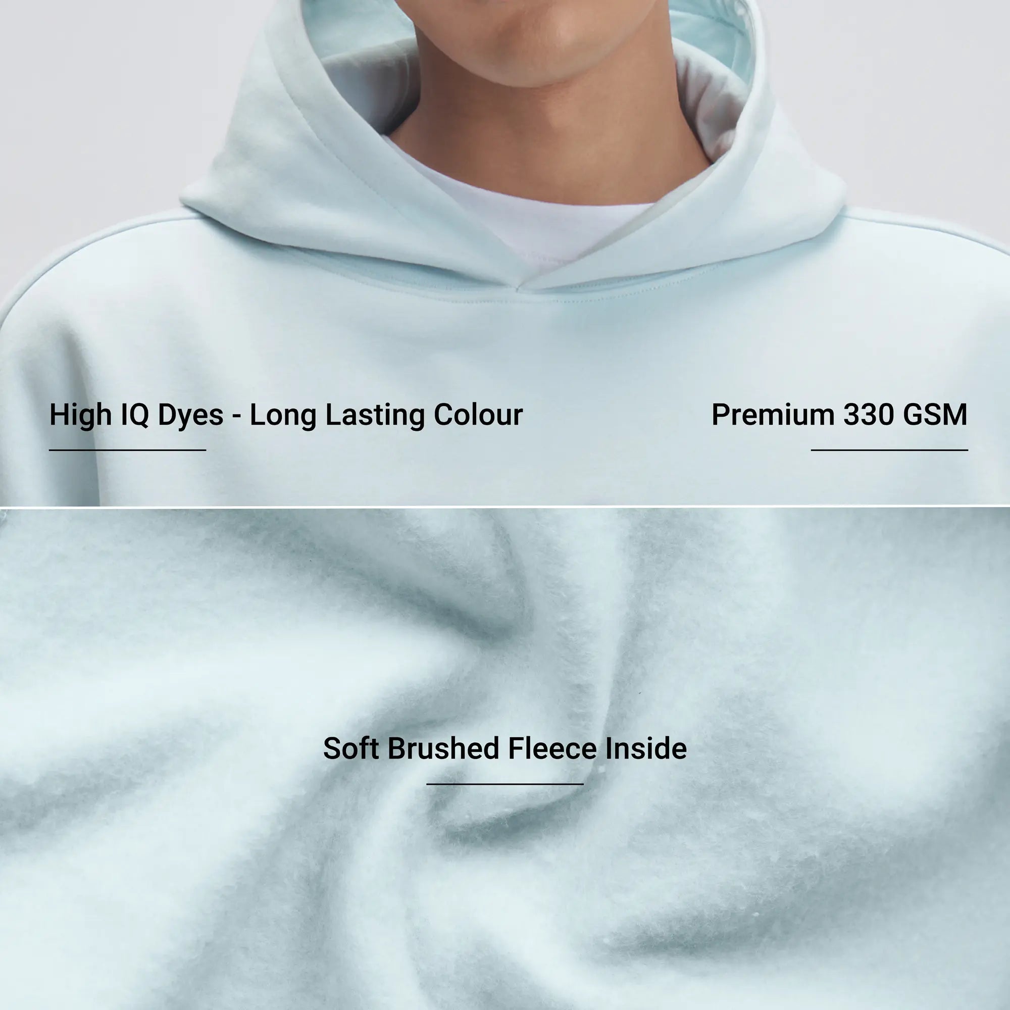 Crew Oversized Hoodie  - Quad Blue