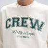 Crew Oversized Round Neck Sweatshirt - Frost White