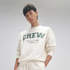 Crew Oversized Round Neck Sweatshirt - Frost White