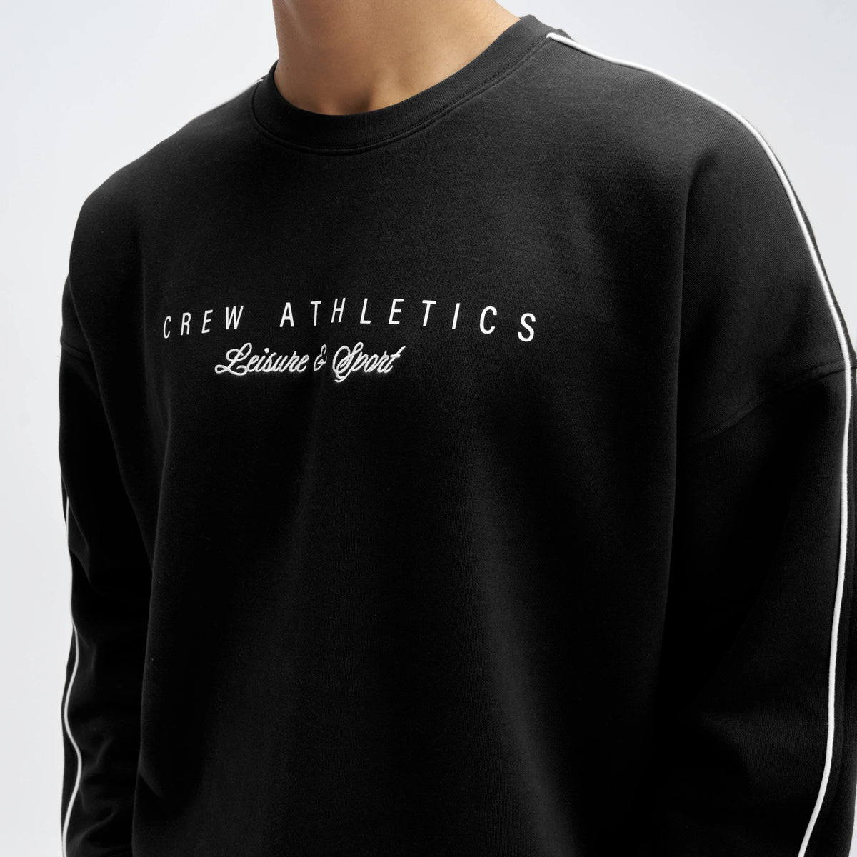 Crew Oversized Round Neck Sweatshirt - Ink Black