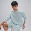 Crew Oversized Round Neck Sweatshirt? - Quad Blue