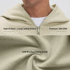 Crew Oversized Zipper Hoodie  -  Minted Grey