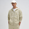 Crew Oversized Zipper Hoodie  -  Minted Grey