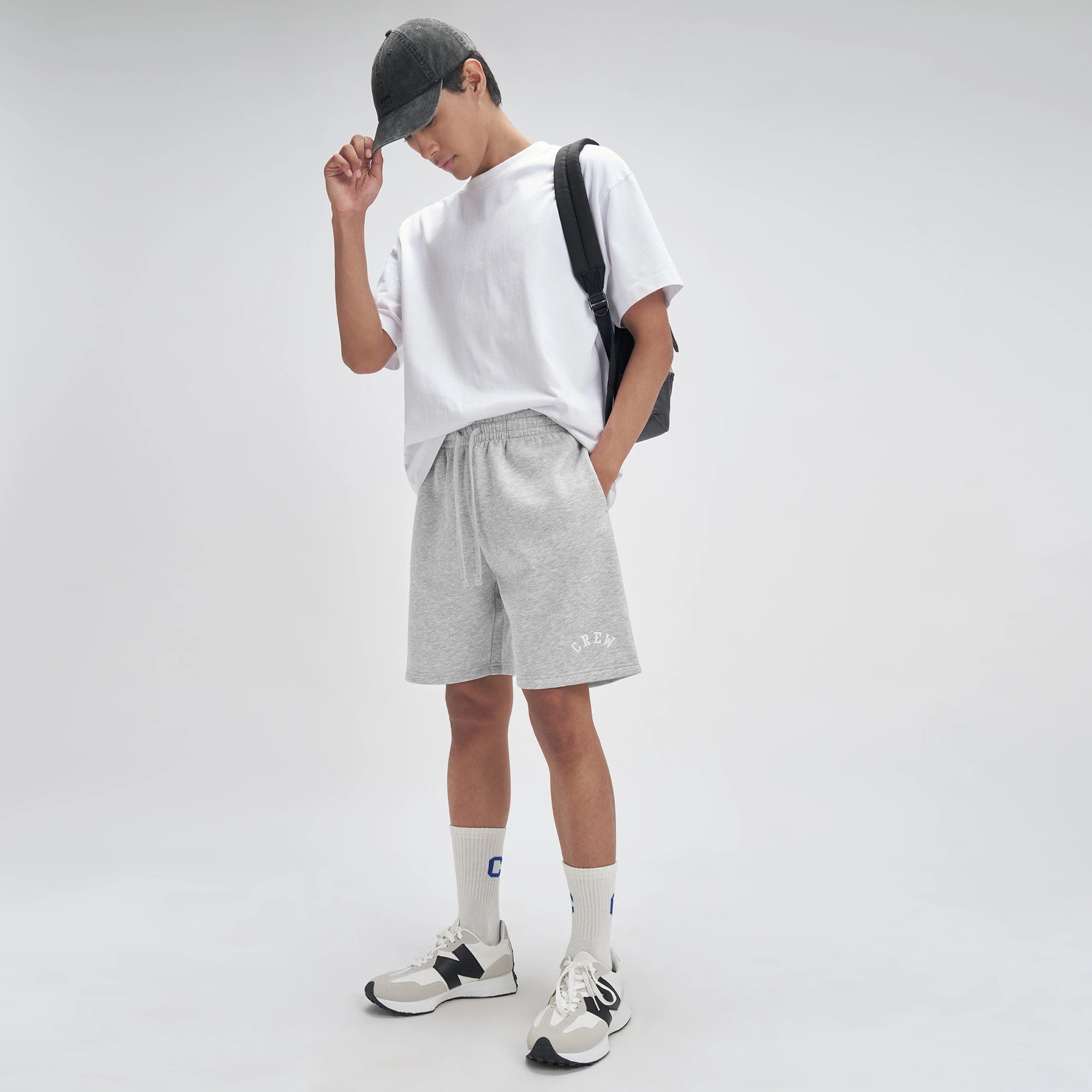 Crew Relaxed Fit Sweatshorts - Concrete Grey