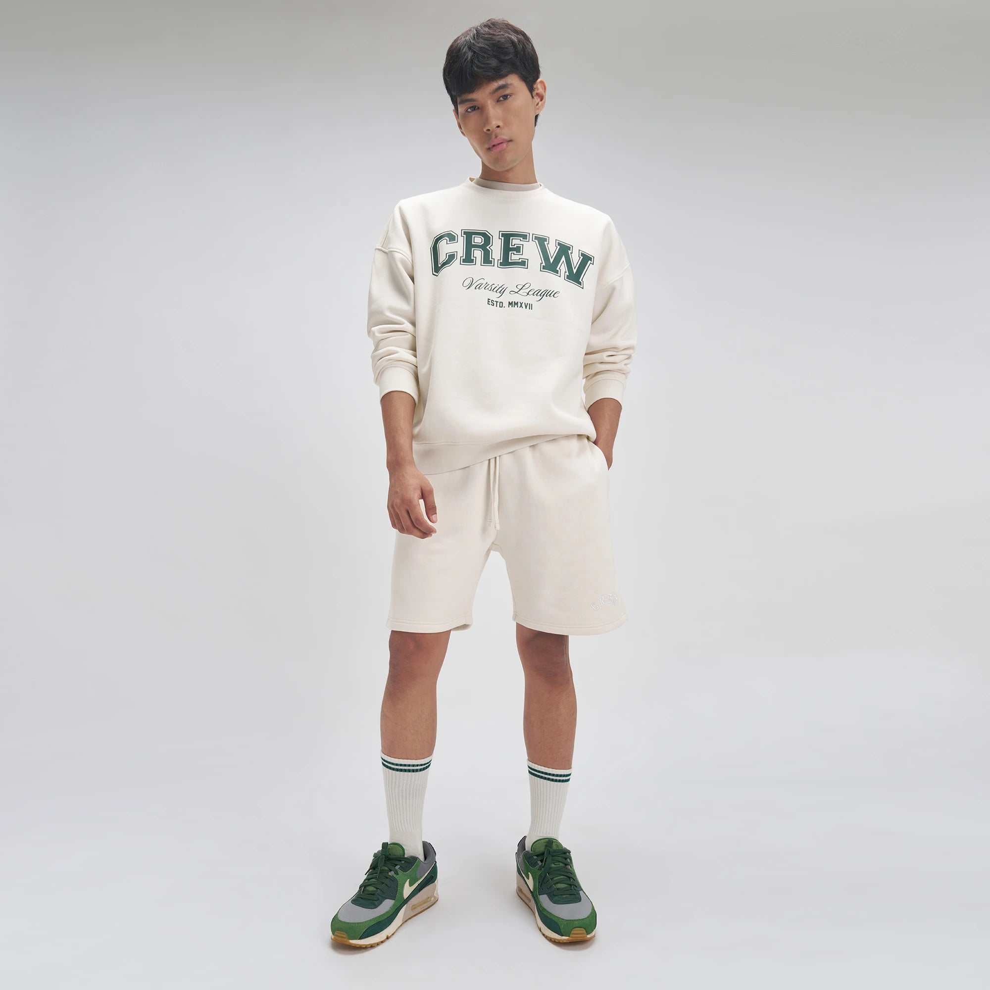Crew Relaxed Fit Sweatshorts - Frost White
