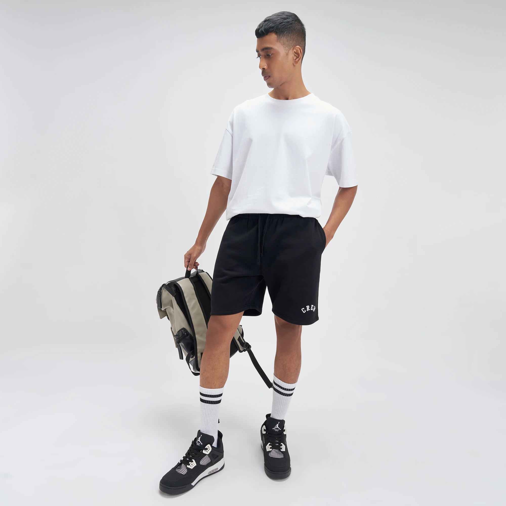 Crew Relaxed Fit Sweatshorts - Ink Black