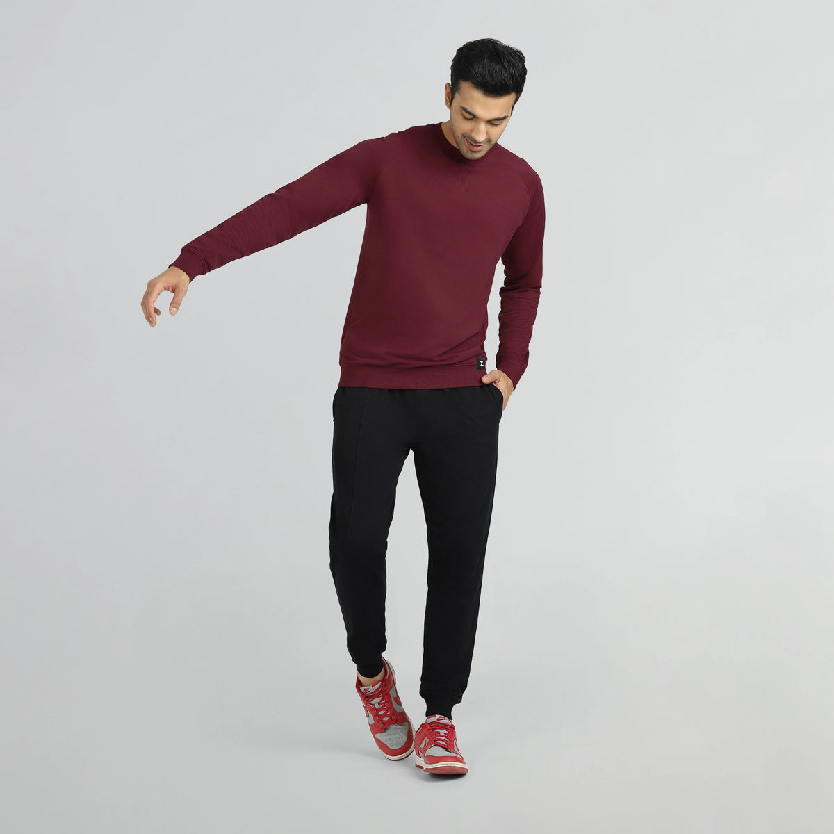Cruze French Terry Cotton Sweatshirts Auburn Red