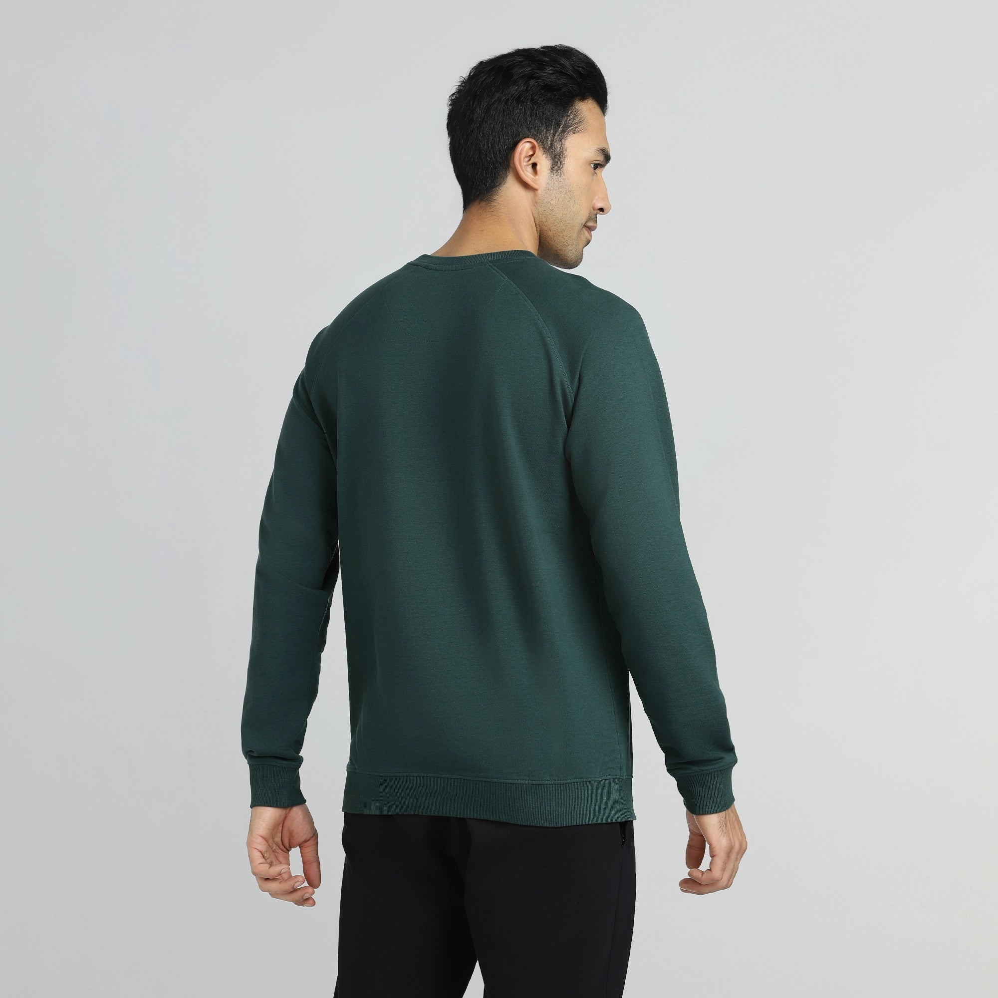 Cruze French Terry Cotton Sweatshirts Forest Green