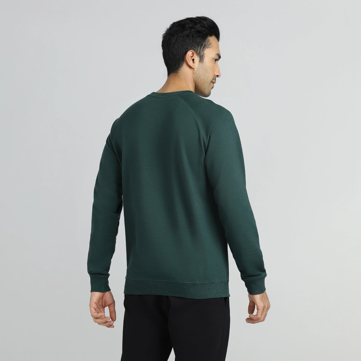 Cruze French Terry Cotton Sweatshirts Forest Green