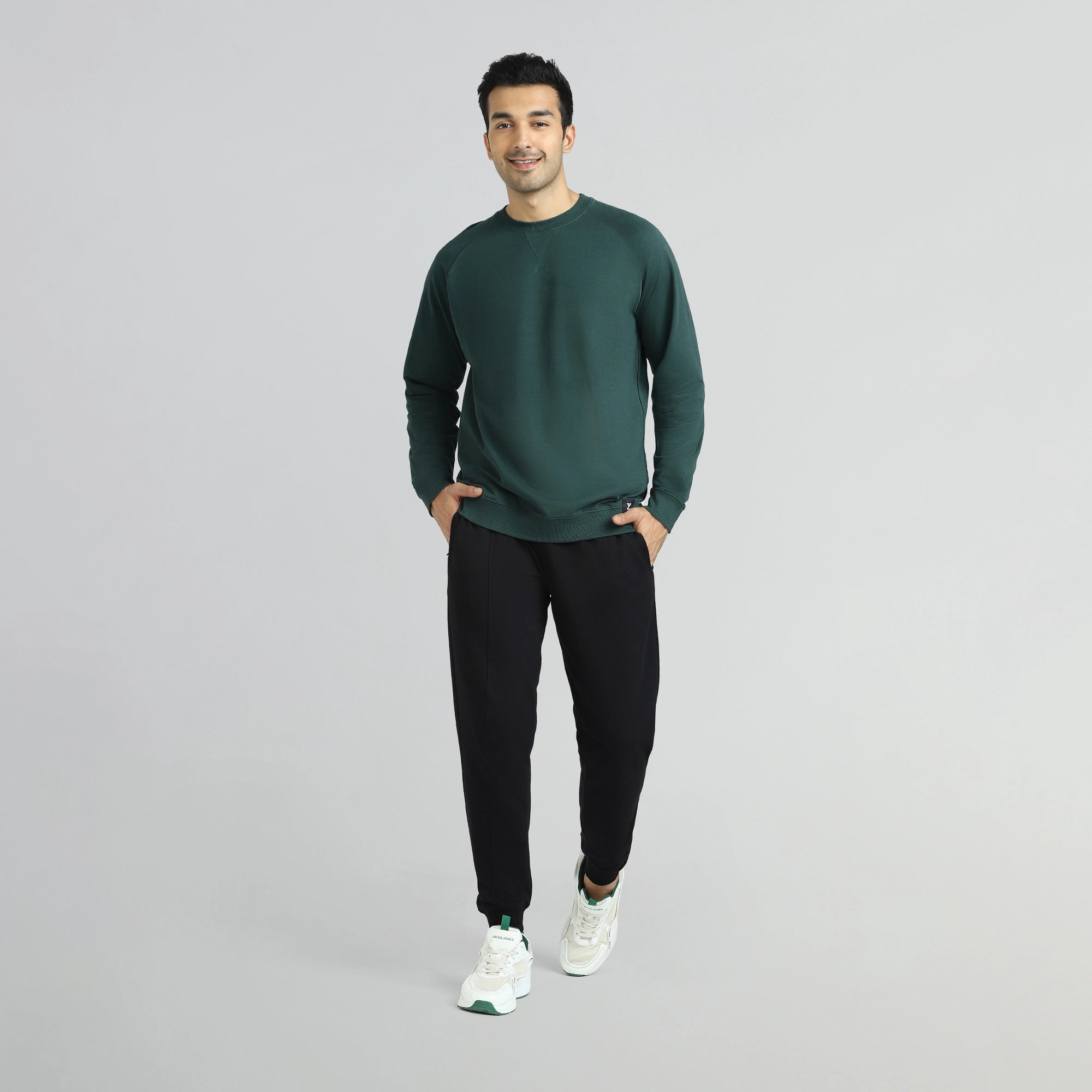 Cruze French Terry Cotton Sweatshirts Forest Green