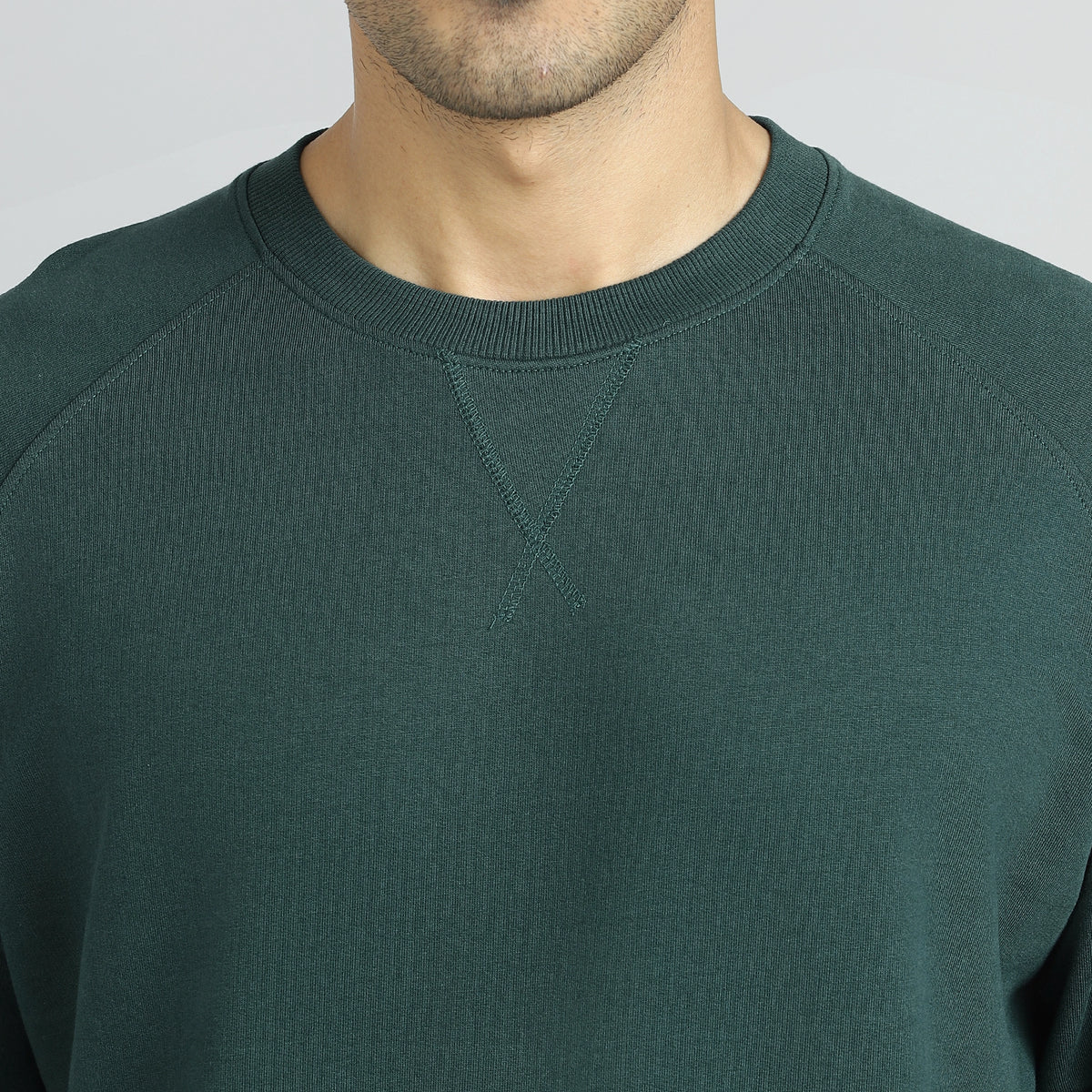 Cruze French Terry Cotton Sweatshirts Forest Green