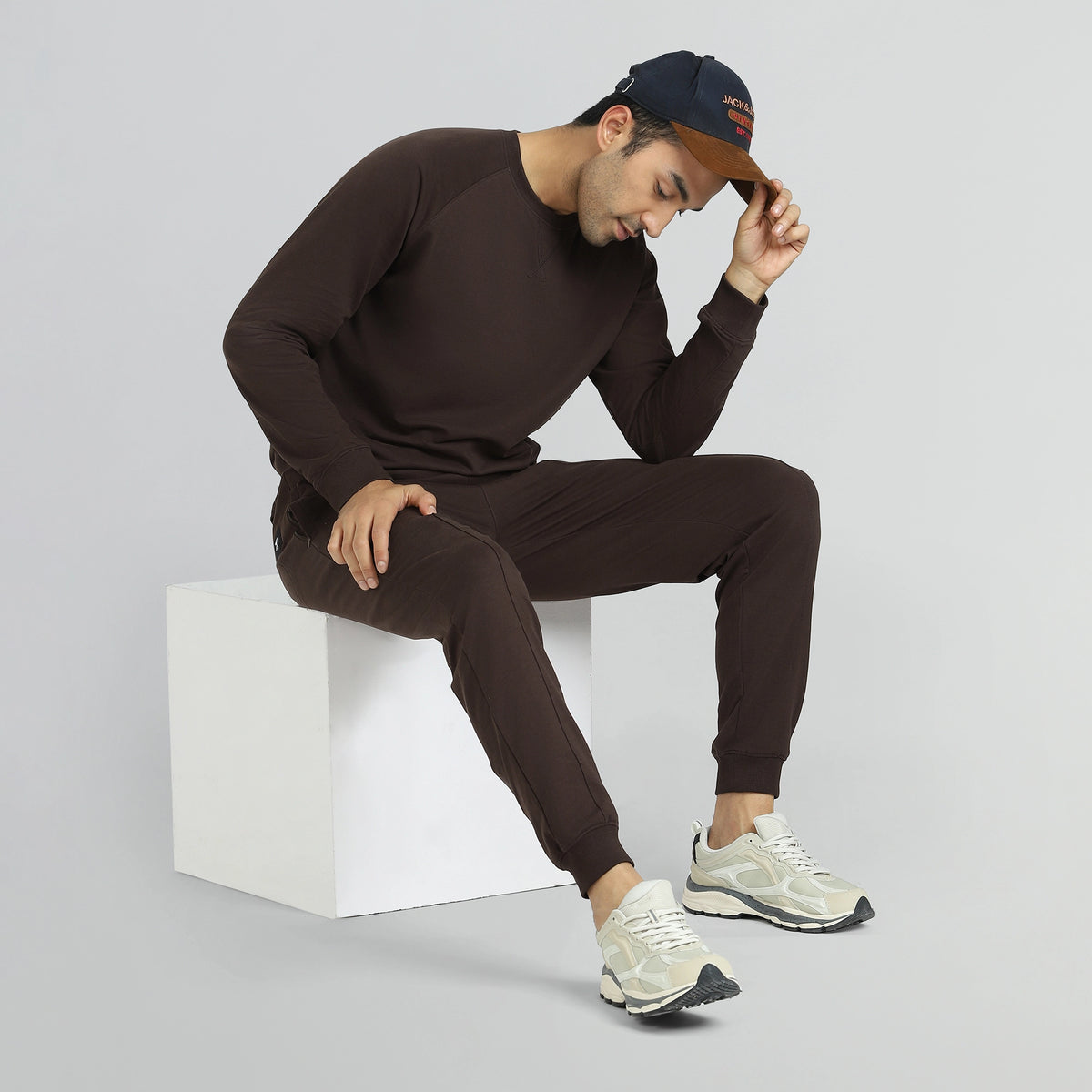 Cruze French Terry Cotton Sweatshirts Malt Brown