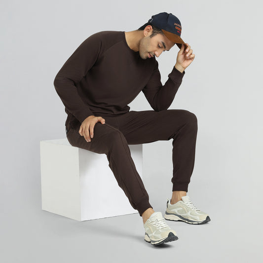 Cruze French Terry Cotton Sweatshirts Malt Brown